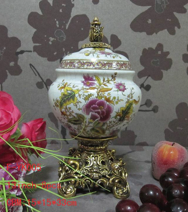 Wholesale Ceramic Cans, European Home Furnishings, Pastoral Vase Decoration Jar