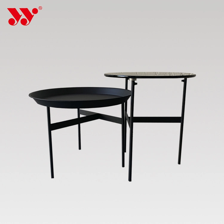 Modern Style Glass Tea Table Set Household Metal Table Set